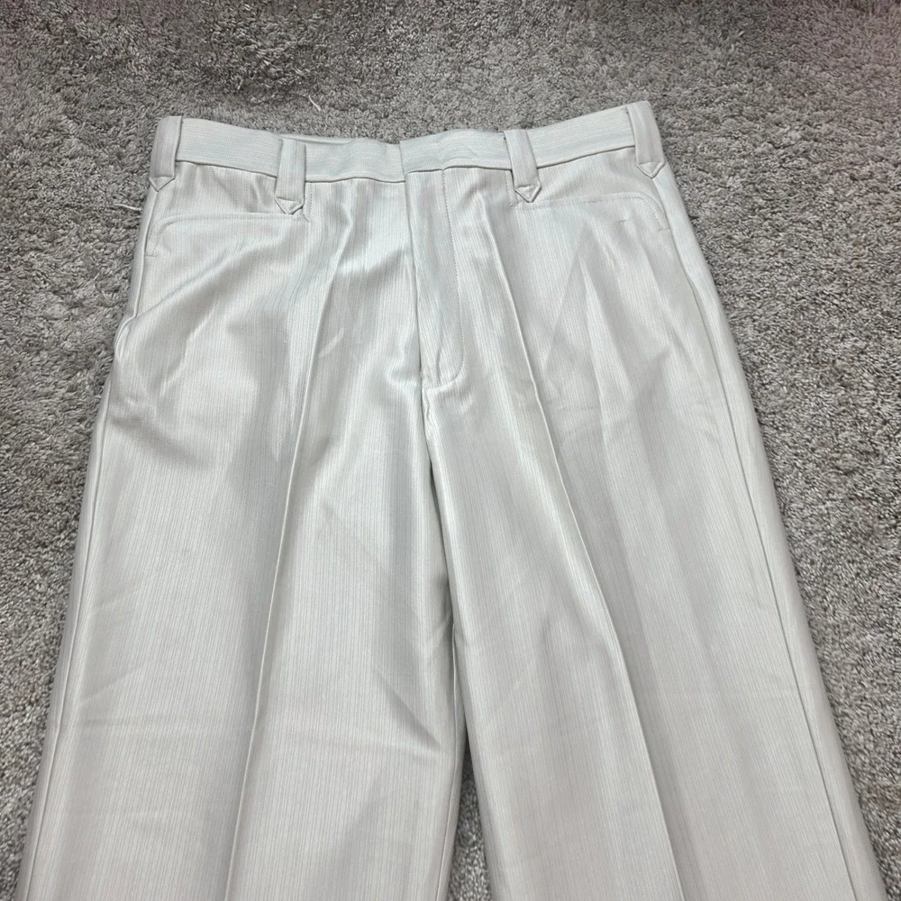 NEW Patrini Couture Dress Pants Mens 36x32 Cream Textured Western Retro Formal